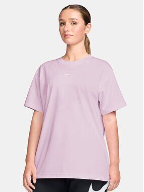 Nike Sportswear Women's Lavender Essential Oversized SS All Cotton T-Shirt NWT